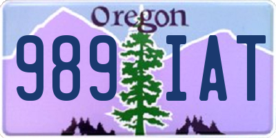 OR license plate 989IAT
