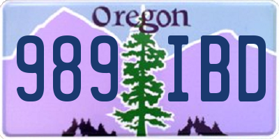 OR license plate 989IBD