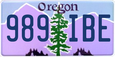 OR license plate 989IBE