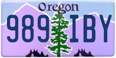 OR license plate 989IBY