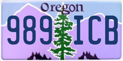 OR license plate 989ICB