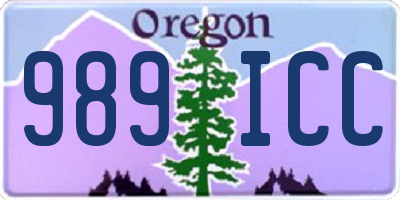 OR license plate 989ICC