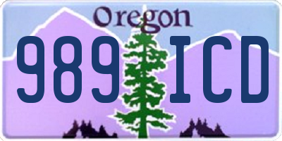 OR license plate 989ICD