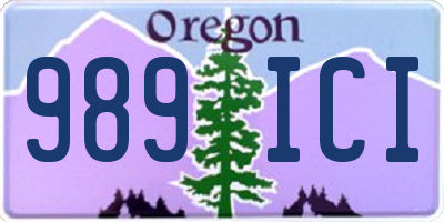 OR license plate 989ICI
