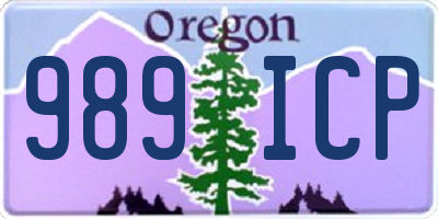 OR license plate 989ICP