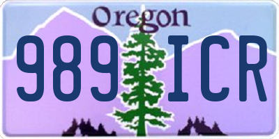 OR license plate 989ICR