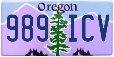 OR license plate 989ICV