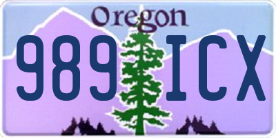 OR license plate 989ICX
