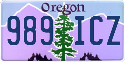 OR license plate 989ICZ