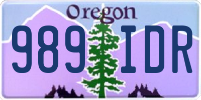 OR license plate 989IDR