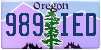 OR license plate 989IED