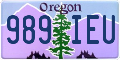 OR license plate 989IEU