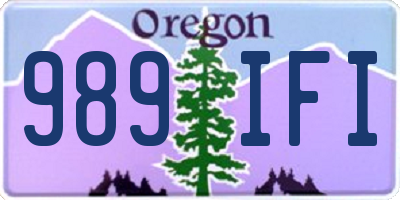 OR license plate 989IFI