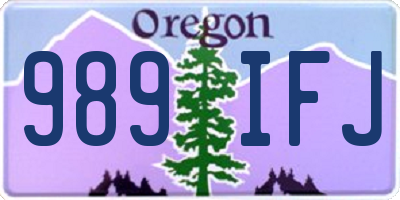 OR license plate 989IFJ