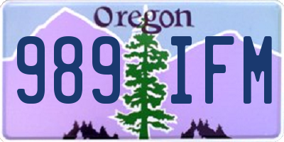 OR license plate 989IFM
