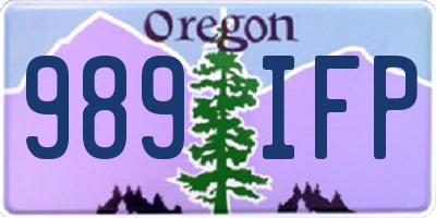 OR license plate 989IFP