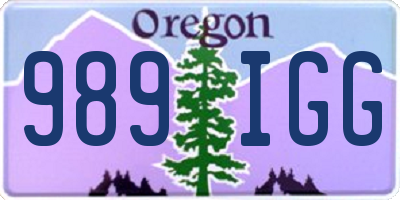 OR license plate 989IGG