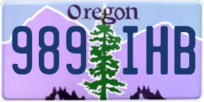 OR license plate 989IHB