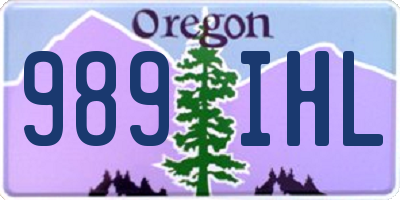 OR license plate 989IHL
