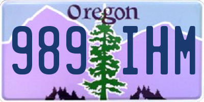 OR license plate 989IHM