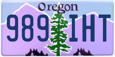 OR license plate 989IHT