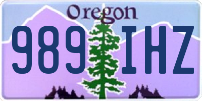 OR license plate 989IHZ