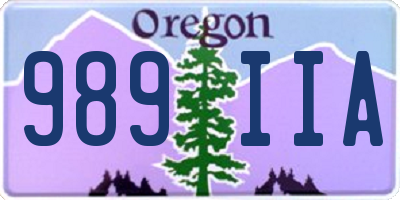 OR license plate 989IIA