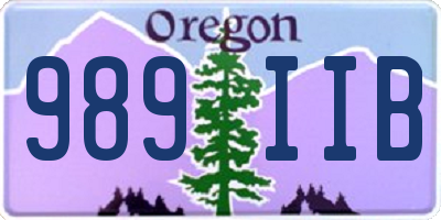 OR license plate 989IIB
