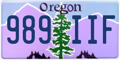 OR license plate 989IIF