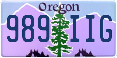 OR license plate 989IIG