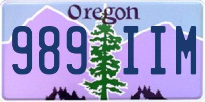 OR license plate 989IIM