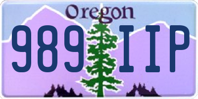 OR license plate 989IIP