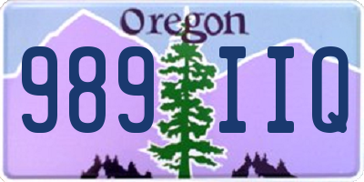 OR license plate 989IIQ