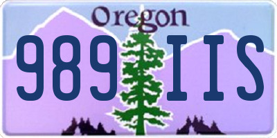OR license plate 989IIS