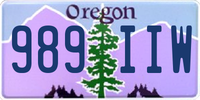 OR license plate 989IIW