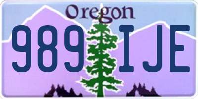 OR license plate 989IJE