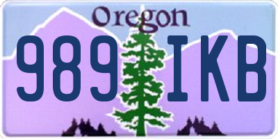 OR license plate 989IKB