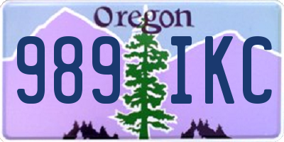 OR license plate 989IKC