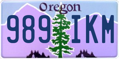 OR license plate 989IKM