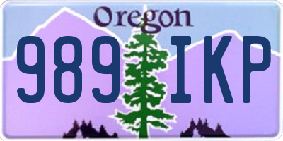 OR license plate 989IKP