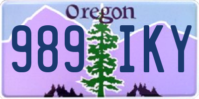 OR license plate 989IKY