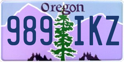 OR license plate 989IKZ