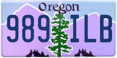 OR license plate 989ILB