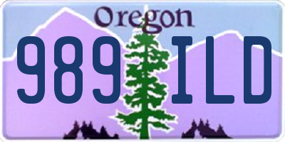 OR license plate 989ILD