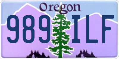 OR license plate 989ILF