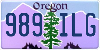 OR license plate 989ILG