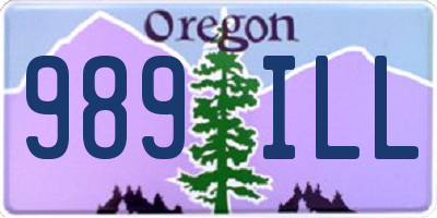 OR license plate 989ILL