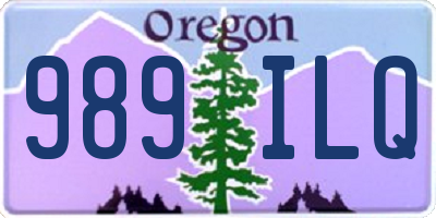 OR license plate 989ILQ