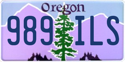 OR license plate 989ILS