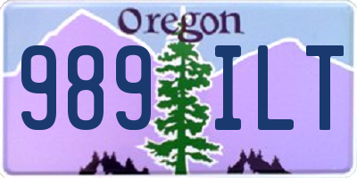 OR license plate 989ILT